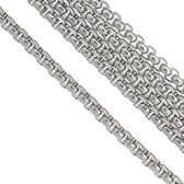 Stainless Steel Schakelketting (2.5 x 2.5 mm) Antiek Zilver (2.5 Meter)