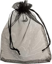 Organza Zakjes (13 x 18 cm) Black (25 Stuks)