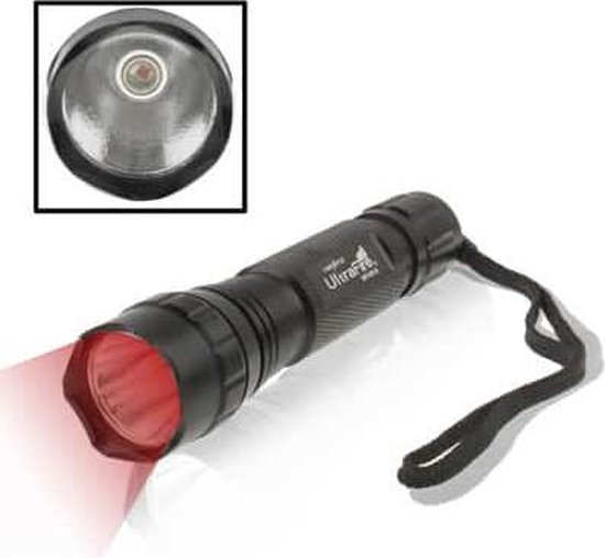 UltraFire WF-501B Rood licht LED-zaklamp, 1 modus, met riem | bol.com