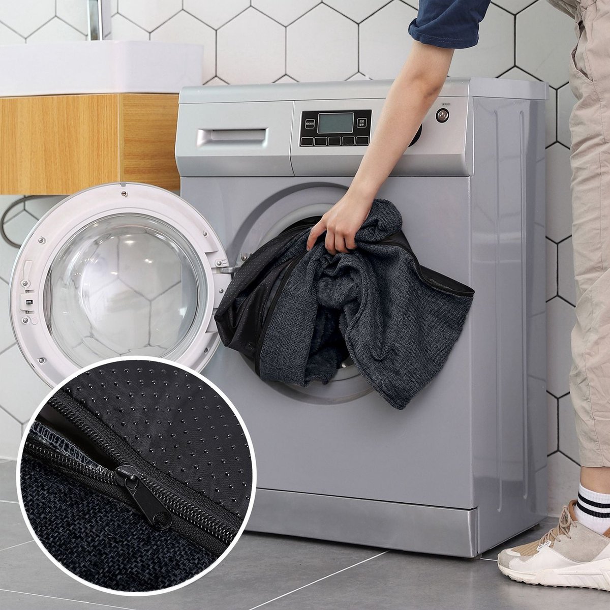 Hondenmand - Kattenmand - Hondenbed - Dierenbed - Afneembare hoes -DonkerGrijs