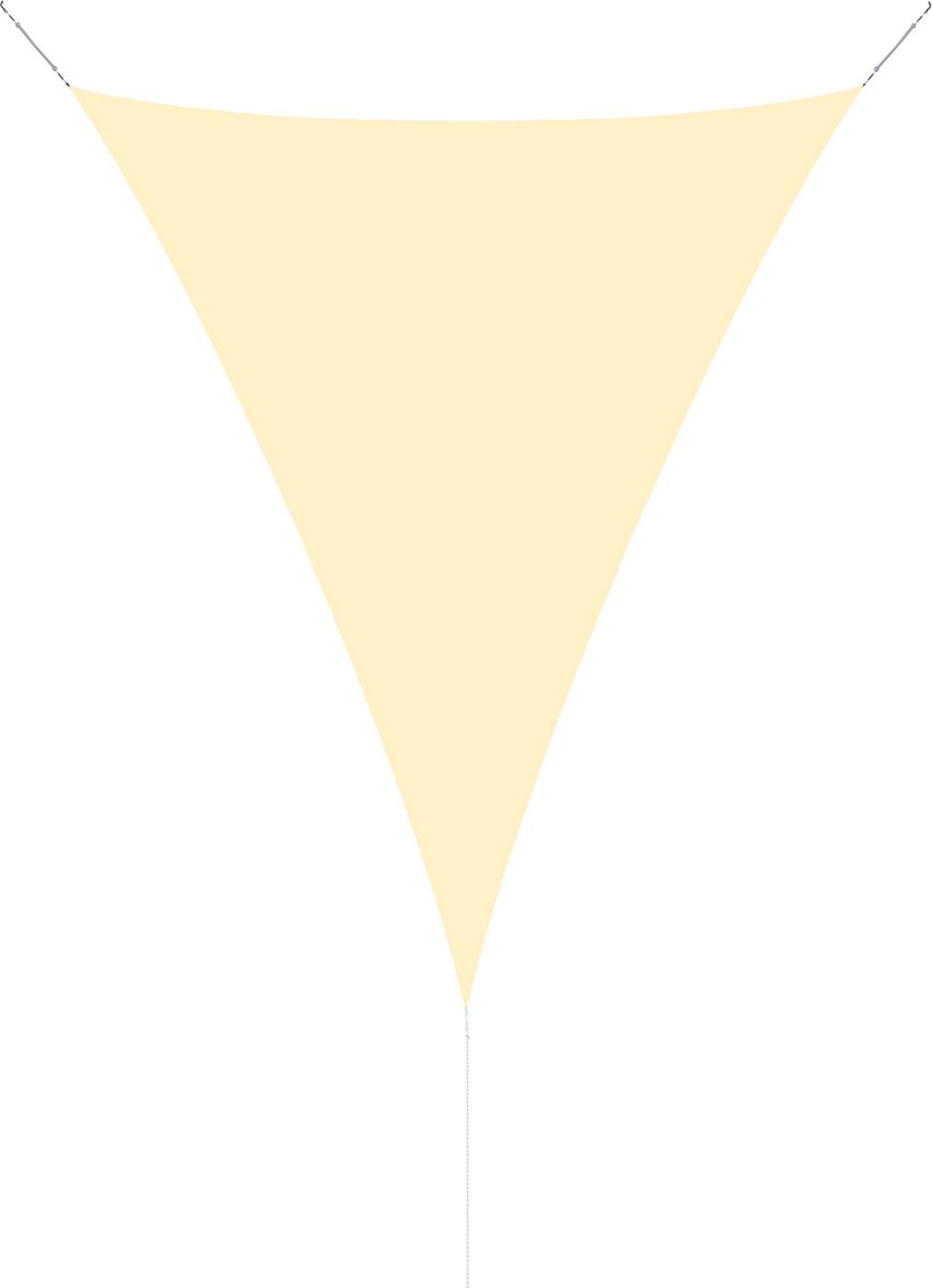 hanSe® Schaduwdoek Driehoek Gelijkbenig Waterdoorlatend 3,5x3,5x4,95 m Creme