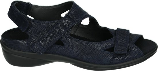 Durea 7258 E - Platte sandalenDames Sandalen - Kleur: Blauw - Maat: 42