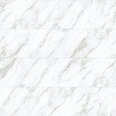 ARTENS - PVC vloeren - klikvinyltegels MUSKWA - vinylvloer - INTENSO - marmereffect - wit - L.91,4 cm x B.45,7 cm - dikte 4,5 mm - 1,67 m²/ 4 tegels - belastingsklasse 33