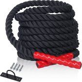 CCLIFE - Strijd Touwen - Fitnessoefening Battle Rope - Krachttraining Touw - Dacron Battle Rope golf - Golving Battle Rope - Inclusief Anker - 9/12/15M