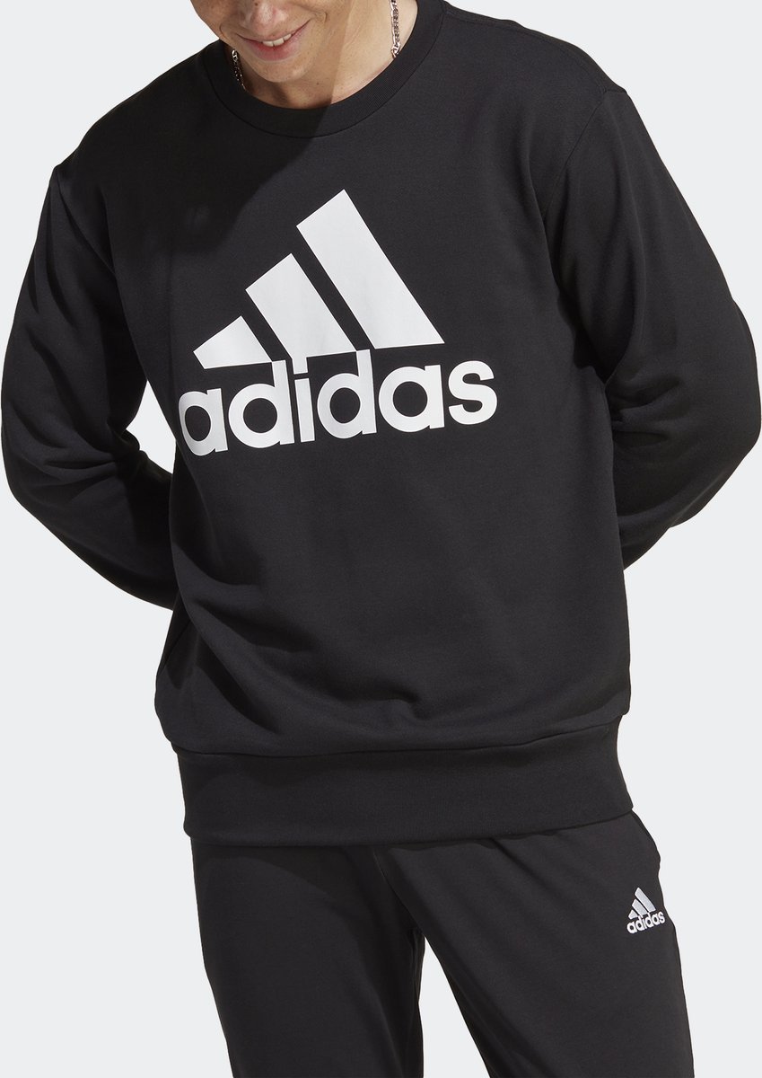 adidas Sportswear Essentials French Terry Big Logo Sweatshirt Heren Zwart