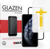 BMAX Screenprotector geschikt voor iPhone 11 met applicator - Full Cover gehard glas - Tempered glas - Apple screenprotectors - Telefoonglaasje - Beschermglas - Glasplaatje - Screensaver - Screen protector - Case friendly - Zwart