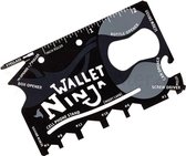 Knaak Ninja Wallet Credicard Tool - Voor In Je Portemonnee - Wallet Ninja - 18 In 1 Tool - 1 Stuk