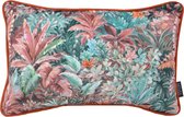 Velvet Jungle Red | Kussenhoes | | 30 x 50 cm | Velvet/Polyester