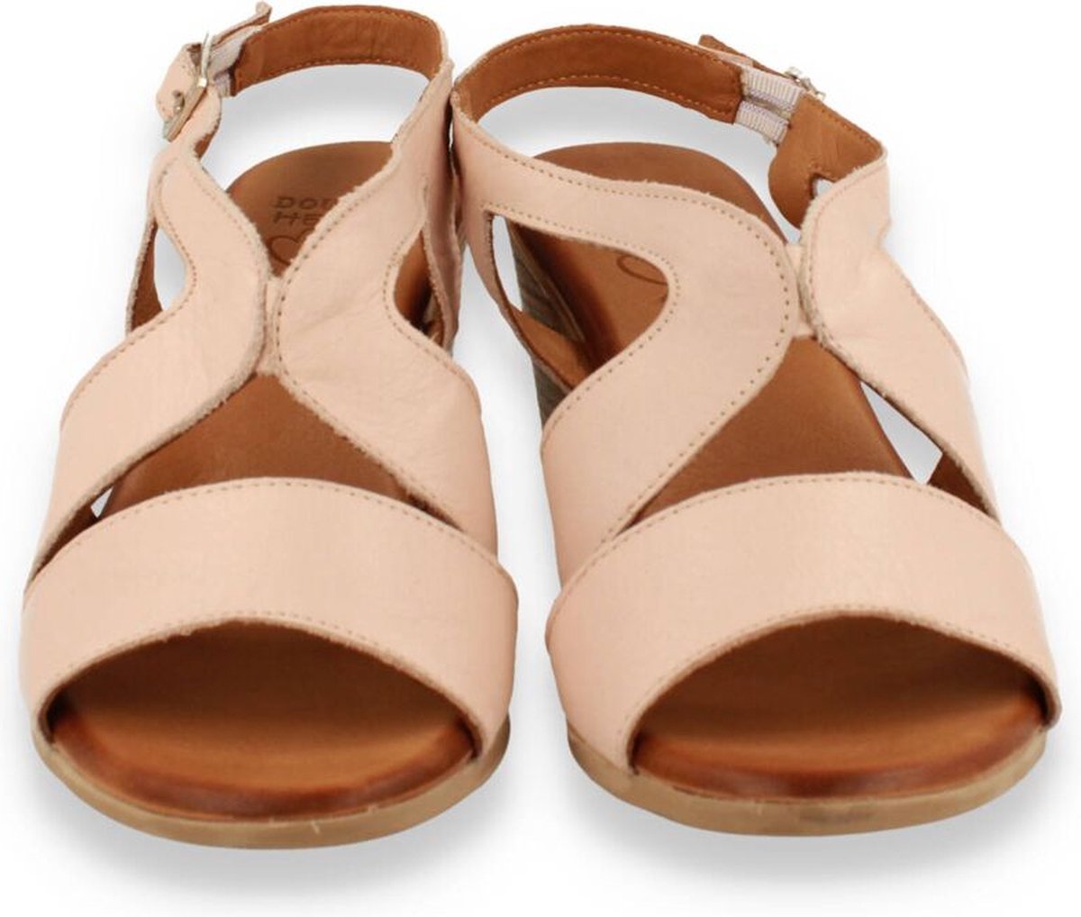 Double Heart Dames Sandaal Nude | Roze | Maat: 40