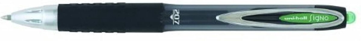 Liquid ink ballpoint pen Uni-Ball Rollerball Signo UM-207 Groen 12 Stuks