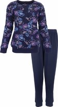 Medaillon Dames Pyjama - 100% Katoen - Peacoat Blauw - Maat L