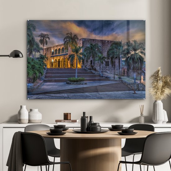 Un ancien monument à Saint-Domingue en tant que capitale de la République dominicaine Plexiglas 120x80 cm - Tirage photo sur Glas (décoration murale en plexiglas)