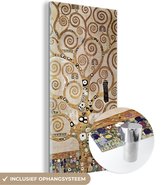 MuchoWow® Glasschilderij 60x120 cm - Schilderij acrylglas - The tree of life - Gustav Klimt - Foto op glas - Schilderijen