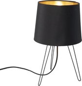 QAZQA lofty - Moderne Tafellamp met kap - 1 lichts - H 320 mm - Zwart - Woonkamer | Slaapkamer