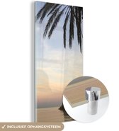 MuchoWow® Glasschilderij - Planten - Zee - Zon - 80x160 cm - Acrylglas Schilderijen - Foto op Glas