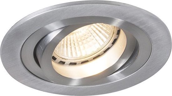 QAZQA rondoo - Moderne Inbouwspot - 1 lichts - Ø 93 mm - Aluminium - Woonkamer | Slaapkamer | Keuken