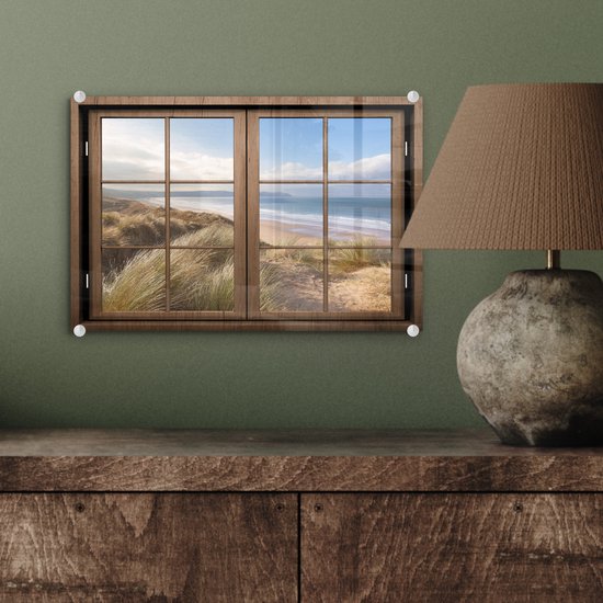 Peinture sur Verre - Transparent - Plage - Bois - 30x20 cm - Peintures sur Verre Peintures - Photo sur Glas