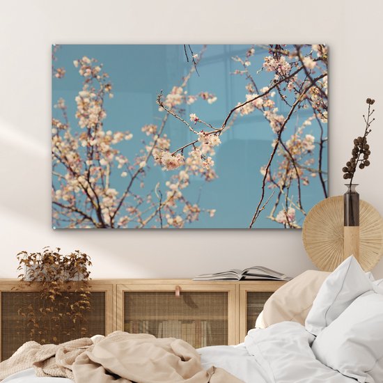 Blossom Glass 90x60 cm - Tirage photo sur verre (décoration murale en plexiglas)