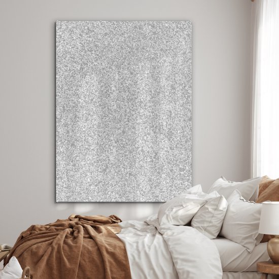 MuchoWow® Peinture sur verre 120x160 cm - Peinture sur verre acrylique - Granit - Structure - Grijs - Design - Photo sur verre - Peintures