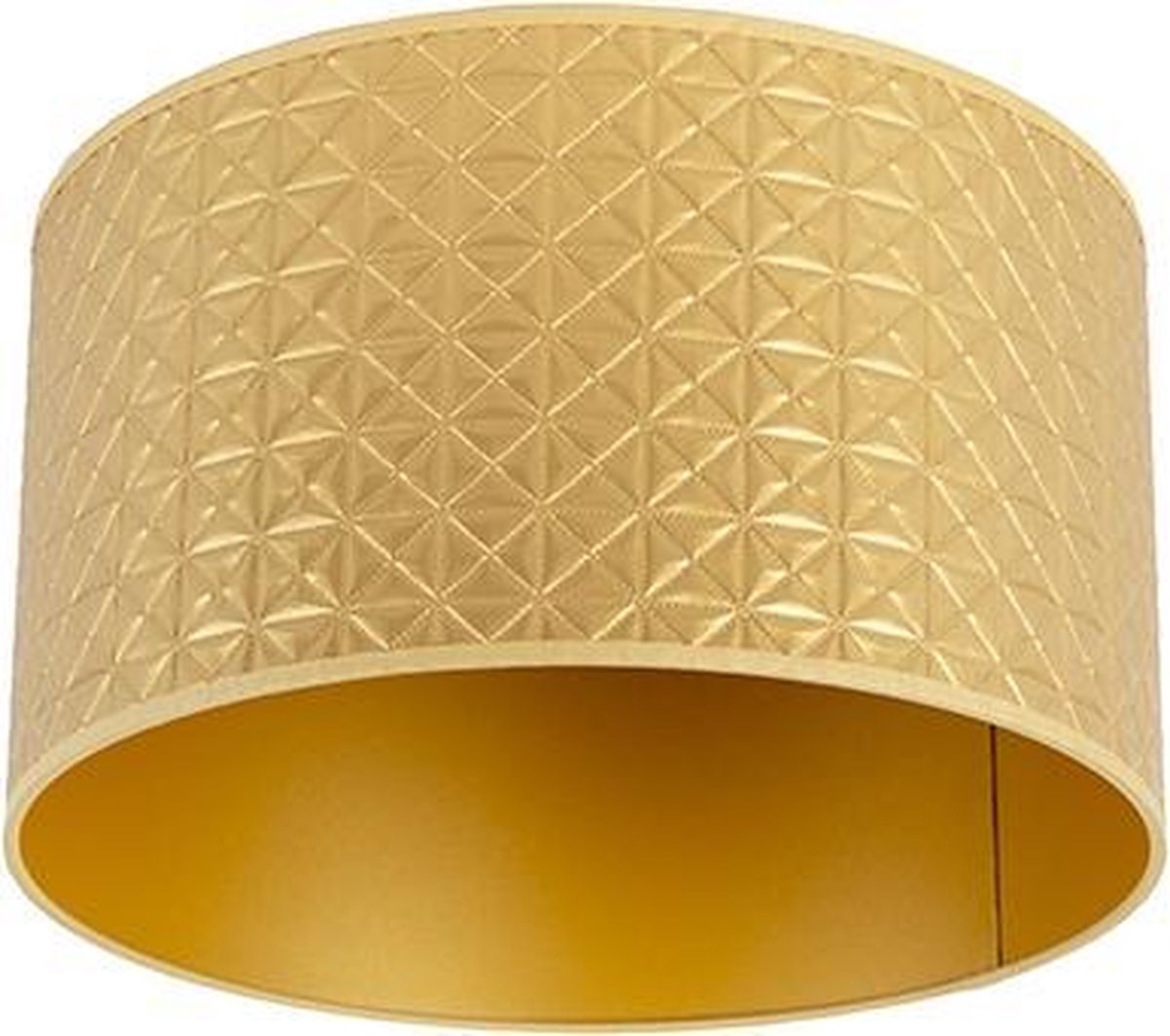 Vloerlamp goud 145 cm met plisse kap wit 45 cm - Botanica