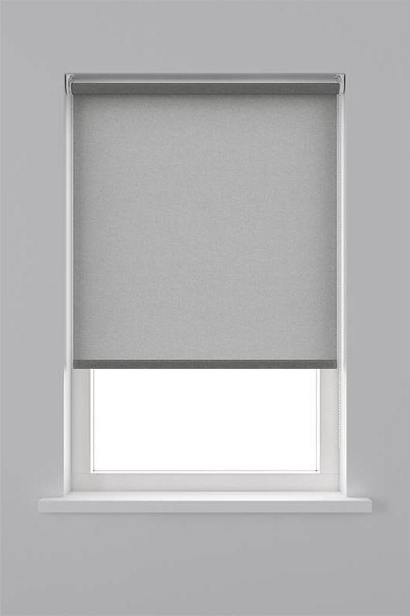 Decosol Rolgordijn Lichtdoorlatend Structuur - Grijs - Maat: 150 x 190 cm