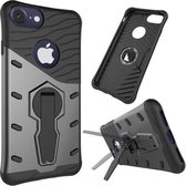 GadgetBay Zwart grijze Armor kickstand iPhone 7 Plus 8 Plus