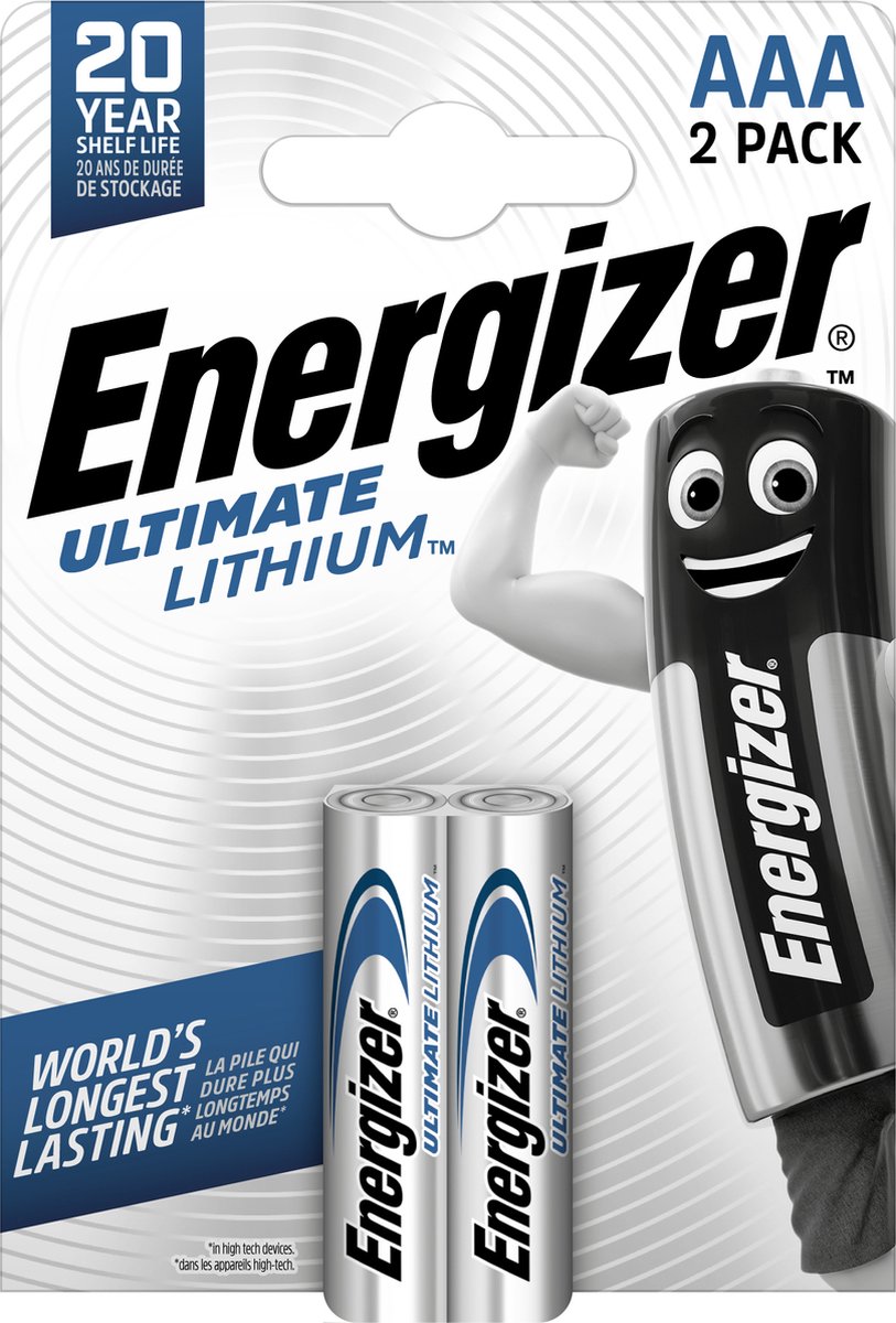 Energizer AAA batterij (potlood) Ultimate FR03 Lithium 1250 mAh 1.5 V 2 stuk(s)