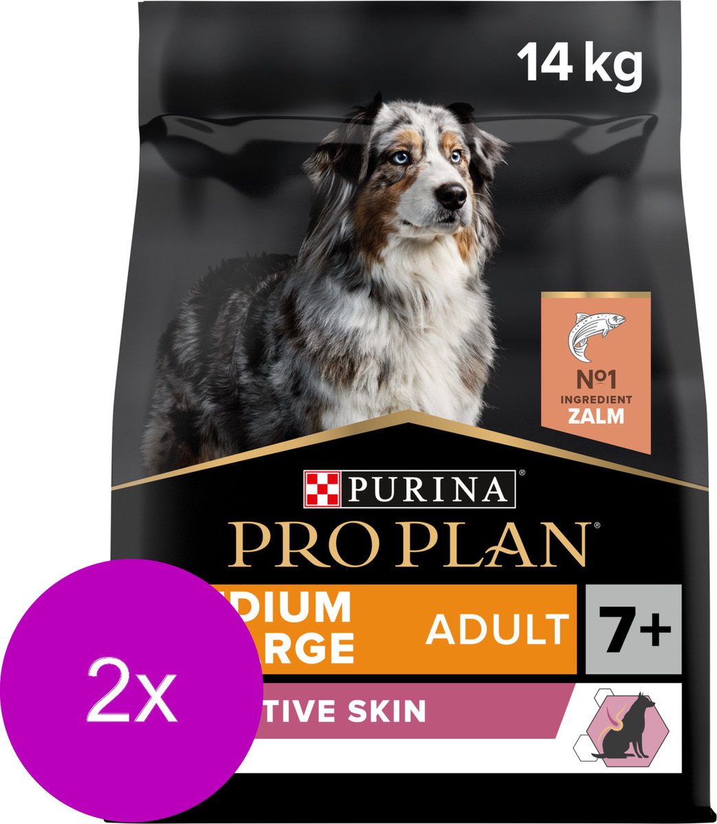 Pro Plan Pro Plan Dog Senior Medium & Large Breed Sensitive Zalm - Hondenvoer - 2 x 14 kg