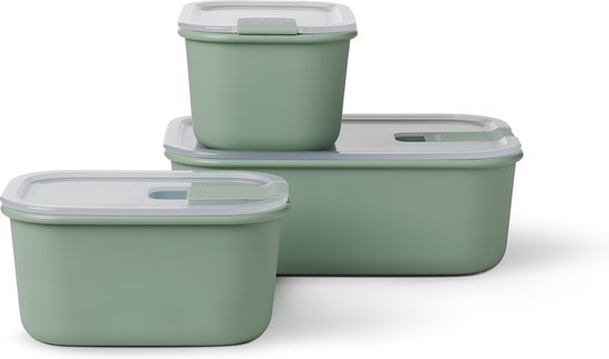 Mepal set vershouddozen EasyClip – 3-delig – Voorraaddoos – Nordic sage
