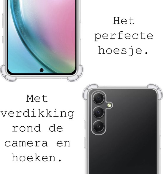Coque Samsung Galaxy A54 Antichoc Housse avec 2x Protecteur d'écran - Coque Samsung A54 Antichoc - Transparente