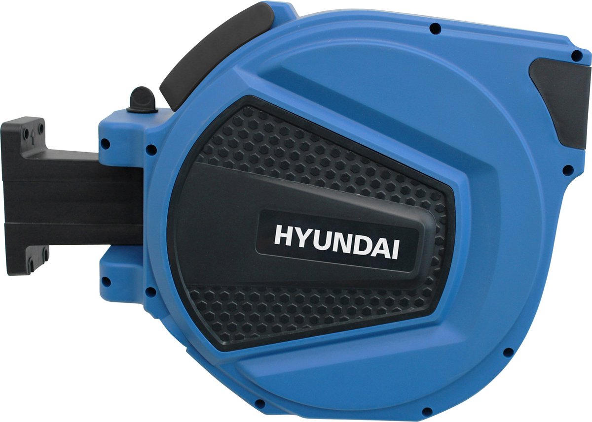 Hyundai wandslangenbox 20m x 8mm - rolt automatisch op - 24 Bar - Inclusief tuinsproeier met 4 standen - Hyundai