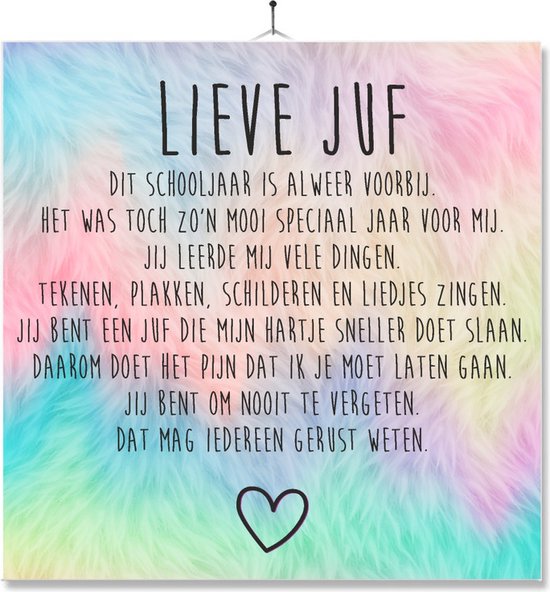 Tegel Met Opdruk | Kado | Cadeau | Juf | Lieve Juf