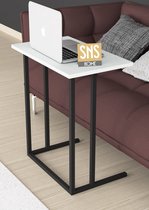 SNS Home - Metalen Poot - Laptopstandaard - Ontbijttafel - Bureau - Computerbureau - 60 cm Breed - Wit