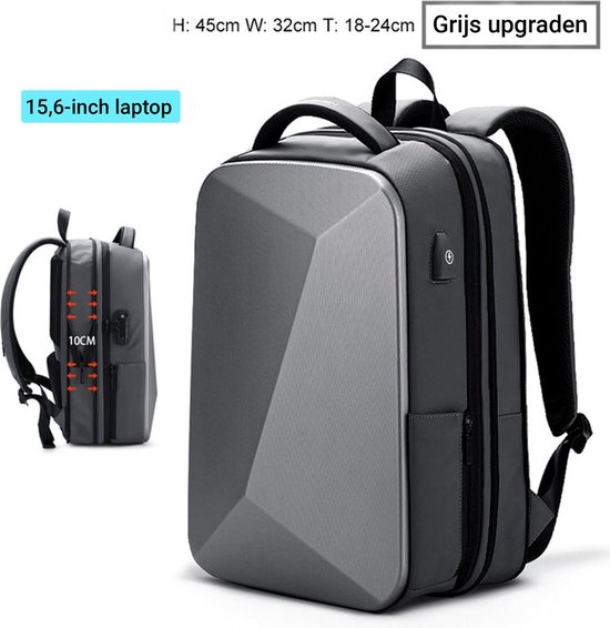 Sac à Dos Voyage MARK RYDEN 30-45L Extensible - Compartiment Humide/sec - Pour Ordinateur 17,3" - Port USB - Vert - 48x31x20/30 Cm