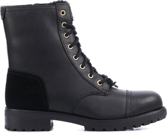 Mishansha Dames winterlaarzen gevoerd antislip winterschoenen maat 36-42, zwart, 36 EU