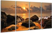 Peinture sur verre Sunset | Jaune, gris | 160x80cm 4 Liège | Tirage photo sur verre |  F001044