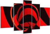 Peinture sur verre Abstrait | Noir rouge | 170x100cm 5 Liège | Tirage photo sur verre | F003245