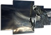 Art de peinture sur toile | Gris, blanc | 160x90cm 4 Liège