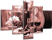 Peinture sur verre Vin, Cuisine | Marron, rouge | 100x70cm 5Liège | Tirage photo sur verre |  F006749