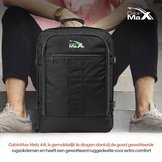 Cabin Max Metz Sac à Dos de Voyage Bagage à Main Approuvé comme Valise  Cabine – Sac pour Avion 55x40x20 cm 44L