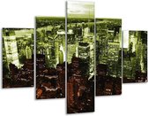 Peinture sur verre Villes | Marron, vert, blanc | 100x70cm 5Liège | Tirage photo sur verre |  F003064