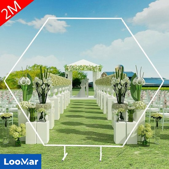 Bruiloftsboog ballonnenboog frame achtergrond standaard boog