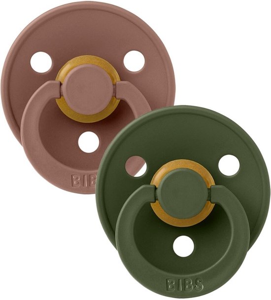 BiBS - Colour Pacifier - Maat 2 - Fopspeen - 2 stuks - Woodchuck / Hunter Green van BIBS — afbeelding 2
