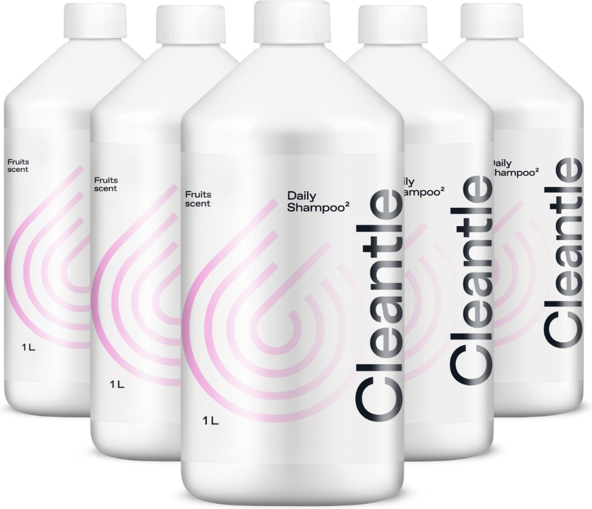 Cleantle Auto Shampoo 5-Pack - Fris Fruit Geur - Autoshampoo - Auto Schoonmaak - Auto Schoonmaak middel - Biologisch Afbreekbaar