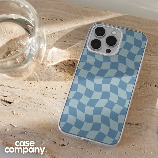 Case Company® - Coque Samsung Galaxy A04s - Grid Blauw - Coque souple pour téléphone - Protection sur tous les côtés et bord de l'écran