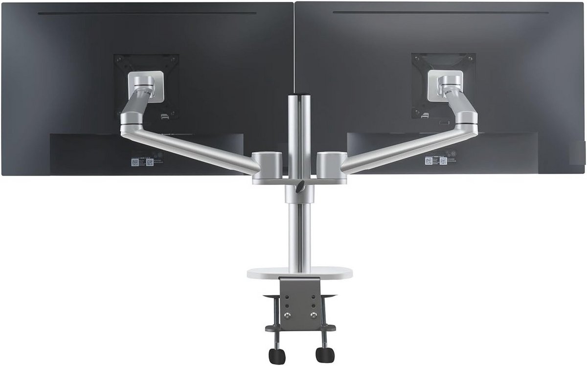 Verstelbare Aluminium Universele Volledige Bewegings Monitorarm (Dual Monitor - Zwart)