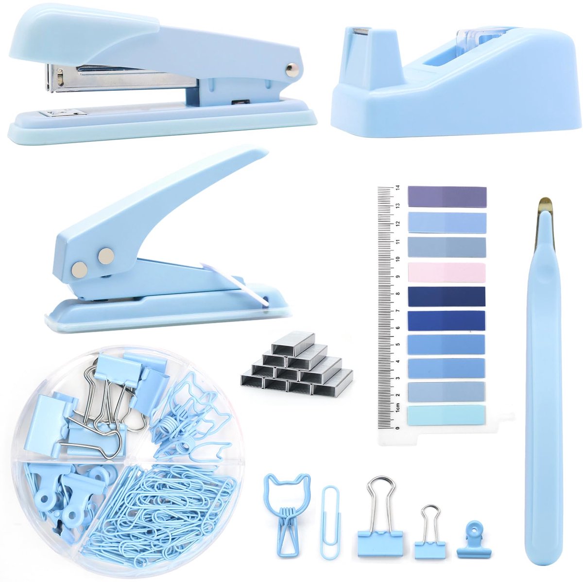 IMPERATORIS® Nietmachin Voor scholen, Kantoren en Thuis - Moeiteloos Nieten - blauw