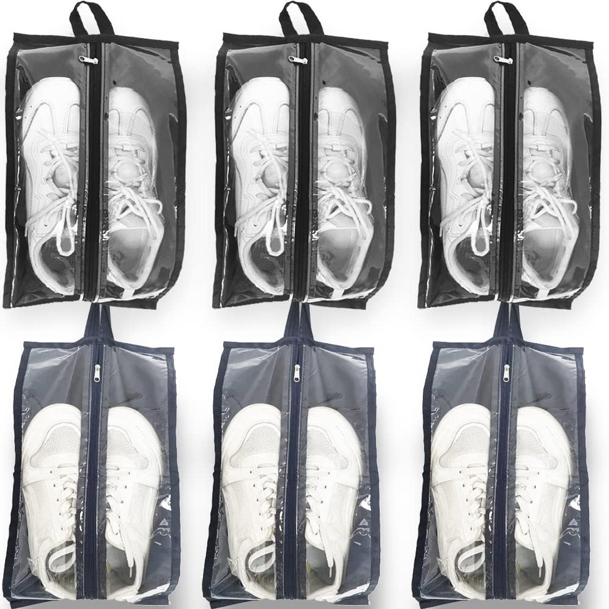 Schoenentassen voor Reizen - Set van 6 Meerkleurige Waterdichte Schoenorganizers voor Mannen en Vrouwen