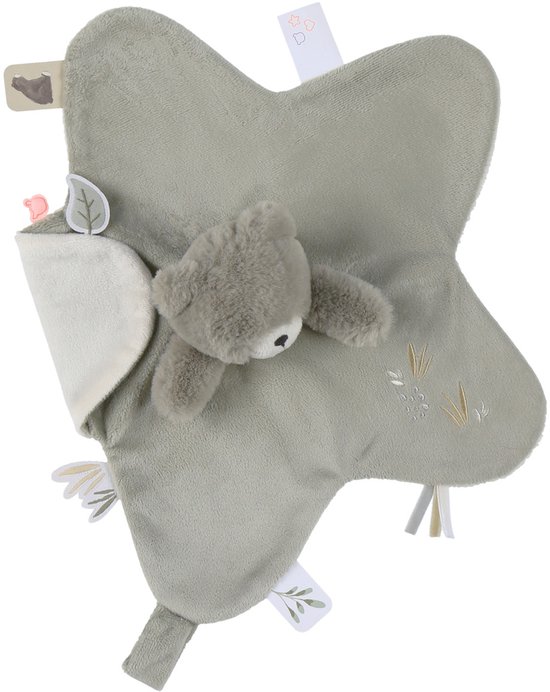 Noukie's - Tidou - Knuffeldoek - Kaki - Beer - Orso van Noukie's — afbeelding 5
