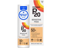P20 Sensitive Face SPF 50+ - Hoogwaardige zonnebrand voor het gezicht - Consumentenbond 